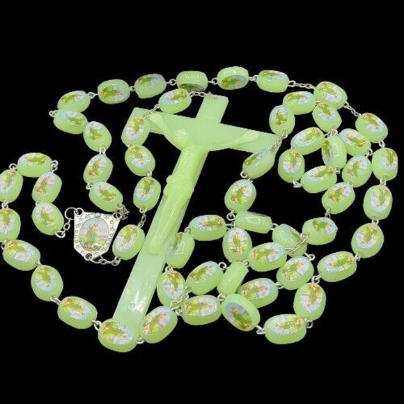 SAN JUDAS TADEO Large Wall rosary Saint Jude glow in the dark Wall Decor 52" - Picture 1 of 13